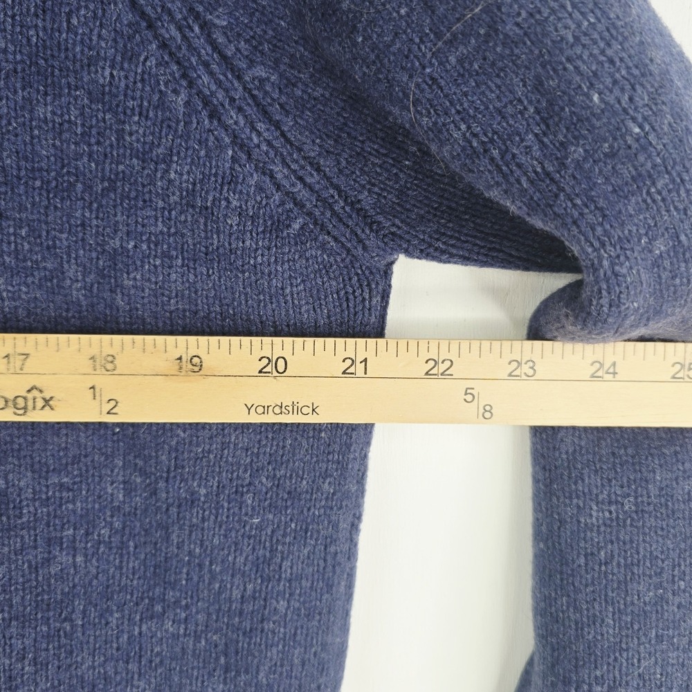 J. Crew Men's Size Medium 100% Wool Navy Blue Sweater Long Sleeve Style#61405 - Picture 5 of 8